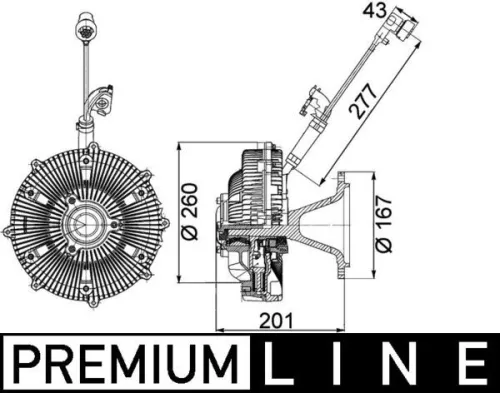 Koppeling, radiateurventilator MAHLE CFC 115 000P)