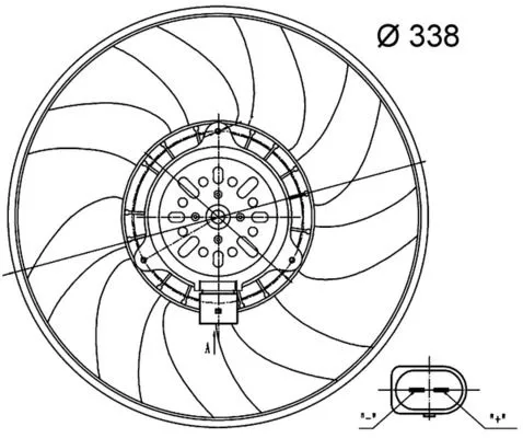 Fan, engine cooling MAHLE CFF 33 000S)