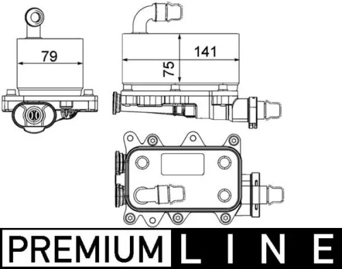 Oliekoeler, automatische transmissie MAHLE CLC 19 000P)