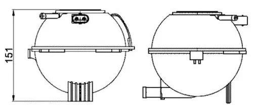 Expansievat, koelvloeistof MAHLE CRT 22 000S)