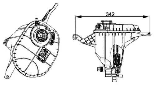 Expansievat, koelvloeistof MAHLE CRT 29 001S)