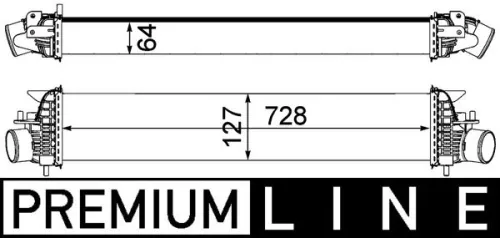 Laadluchtkoeler MAHLE CI 318 000P)
