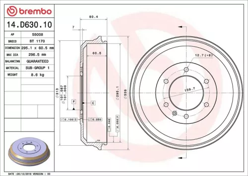 Remtrommel BREMBO 14.D630.10)
