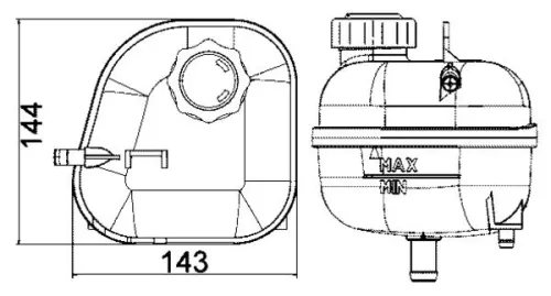 Expansievat, koelvloeistof MAHLE CRT 85 001S)