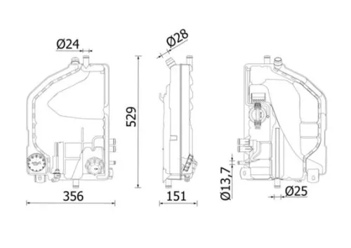 Expansievat, koelvloeistof MAHLE CRT 6 000S)