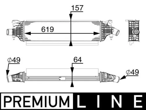 Laadluchtkoeler MAHLE CI 213 000P)