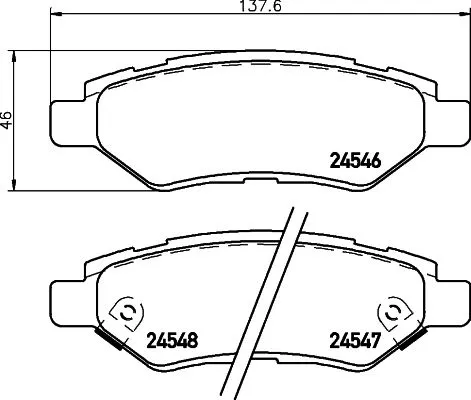 Brake Pad Set, disc brake BREMBO P 09 014)