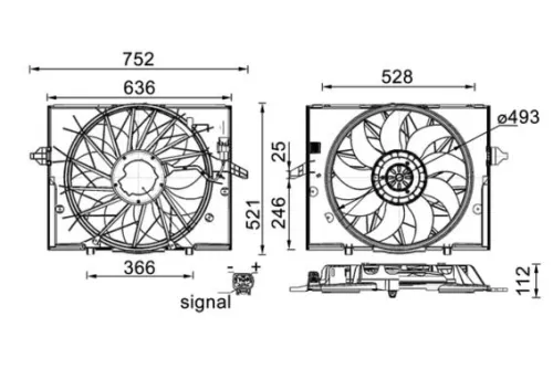 Ventilator, motorkoeling MAHLE CFF 336 000S)