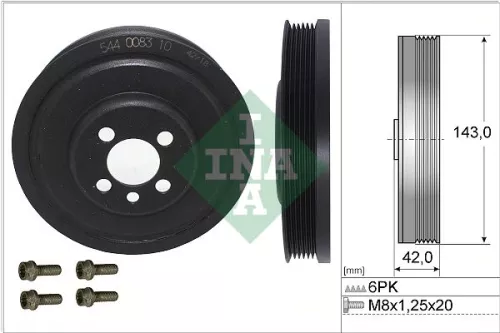 Belt Pulley Set, crankshaft Schaeffler INA 544 0083 20)