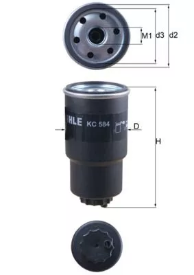 Brandstoffilter KNECHT KC 584)