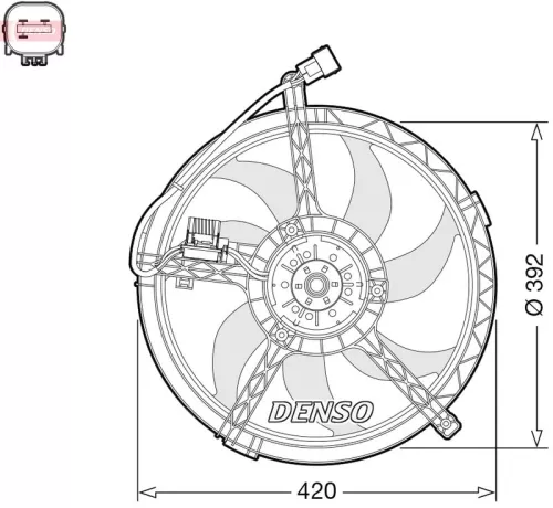 Ventilator, motorkoeling DENSO DER05009)