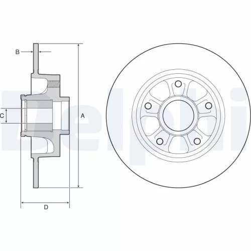 Brake Disc DELPHI BG9230RSC)