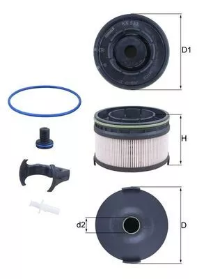 Brandstoffilter KNECHT KX 533KIT)