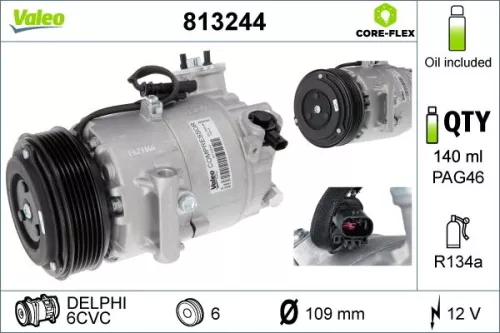 Compressor, air conditioning VALEO 813244)