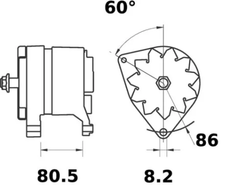 Alternator MAHLE MG 212)