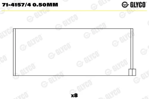 Connecting Rod Bearing GLYCO 71-4157/4 0.50mm)