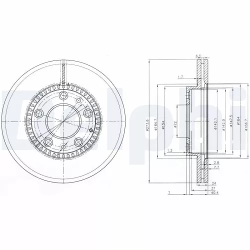 Remschijf DELPHI BG3724)