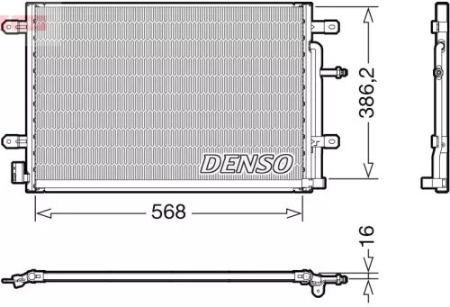 Condenser, air conditioning DENSO DCN02038)