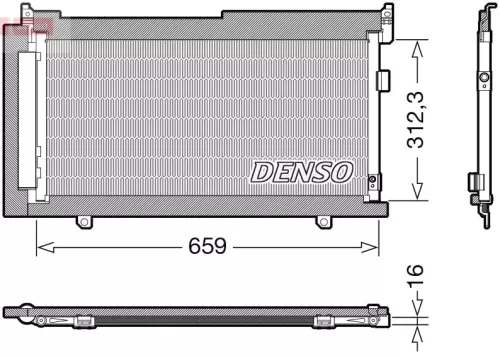 Condensor, airconditioning DENSO DCN36006)