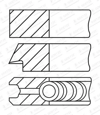Zuigerveerenset GOETZE ENGINE 08-432200-10)