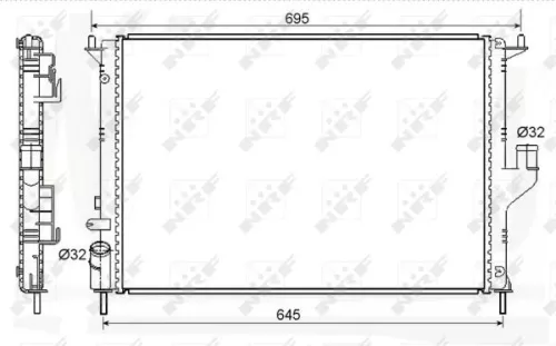 Radiator, engine cooling NRF 53118A)