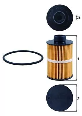 Fuel Filter KNECHT KX 208D)