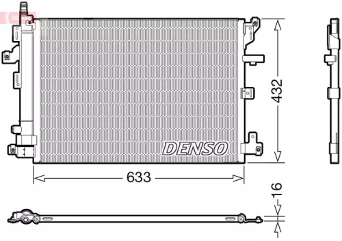 Condenser, air conditioning DENSO DCN33012)