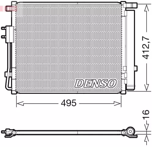 Condensor, airconditioning DENSO DCN41012)