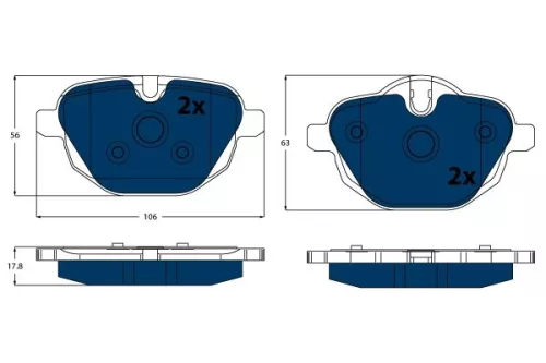 Brake Pad Set, disc brake TRW GDB1840BTE)