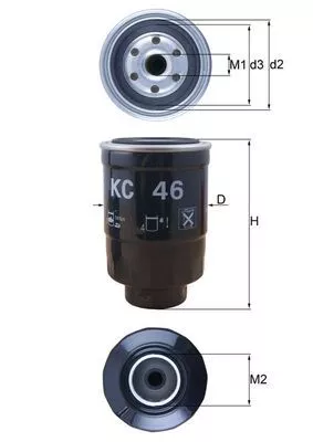 Fuel Filter KNECHT KC 46)