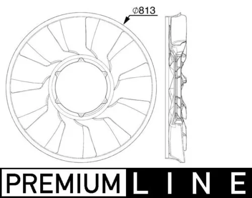 Ventilatorwiel, motorkoeling MAHLE CFW 87 000P)
