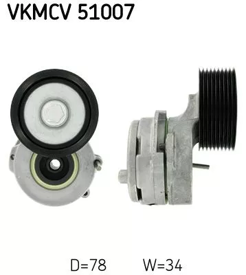 Riemspanner, V-geribbelde riem SKF VKMCV 51007)