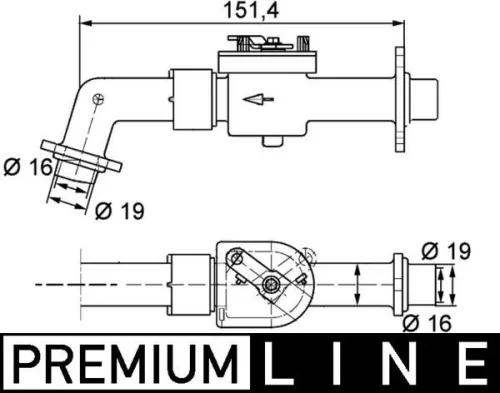 Koelvloeistofregelklep MAHLE CV 6 000P)