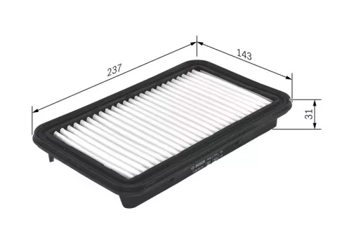 Luchtfilter BOSCH F 026 400 191)