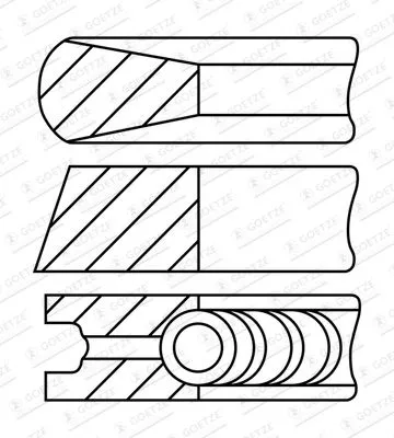Zuigerveerenset GOETZE ENGINE 08-431900-10)