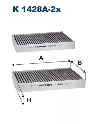 Filter, cabin air FILTRON K 1428A-2x)