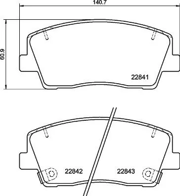 Brake Pad Set, disc brake BREMBO P 30 108)