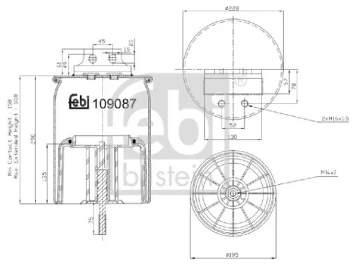Bellow, air suspension FEBI BILSTEIN 109087)