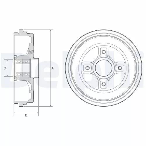 Brake Drum DELPHI BFR626)