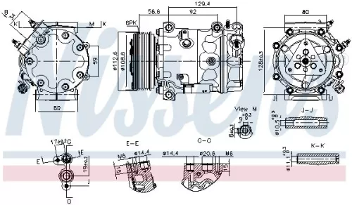 Compressor, air conditioning NISSENS 890780)