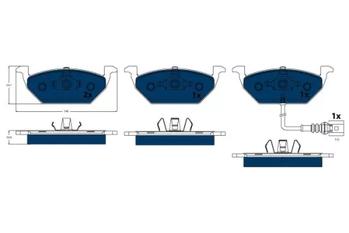 Brake Pad Set, disc brake TRW GDB1386BTE)
