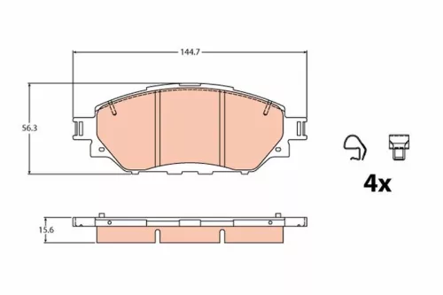 Brake Pad Set, disc brake TRW GDB2196)