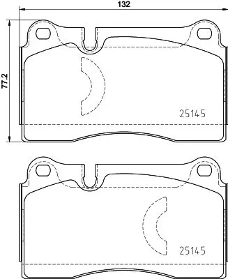 Brake Pad Set, disc brake BREMBO P 85 159)