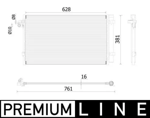 Condensor, airconditioning MAHLE AC 99 000P)