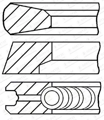 Zuigerveerenset GOETZE ENGINE 08-445200-00)