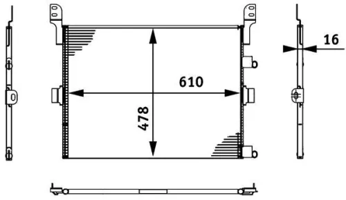 Condensor, airconditioning MAHLE AC 673 000S)