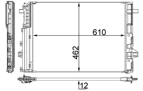 Condenser, air conditioning MAHLE AC 446 000S)