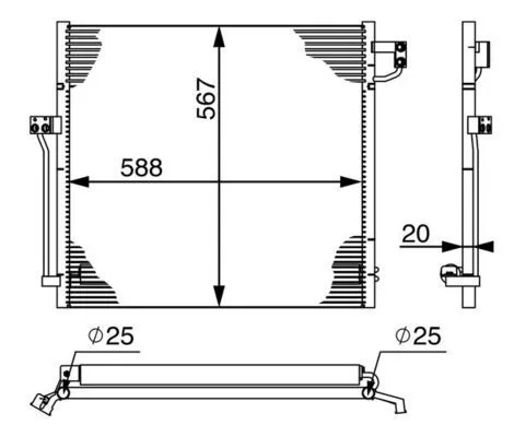 Condenser, air conditioning MAHLE AC 41 000S)