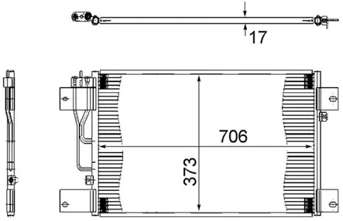Condensor, airconditioning MAHLE AC 533 000S)