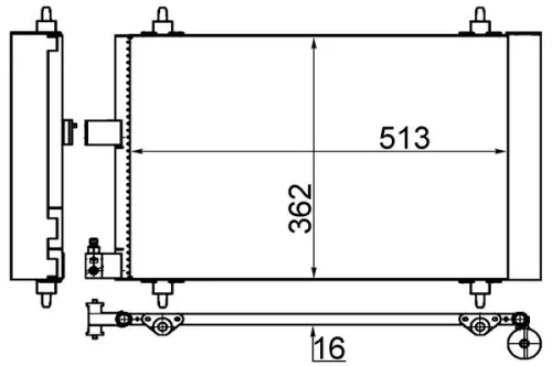 Condenser, air conditioning MAHLE AC 585 001S)